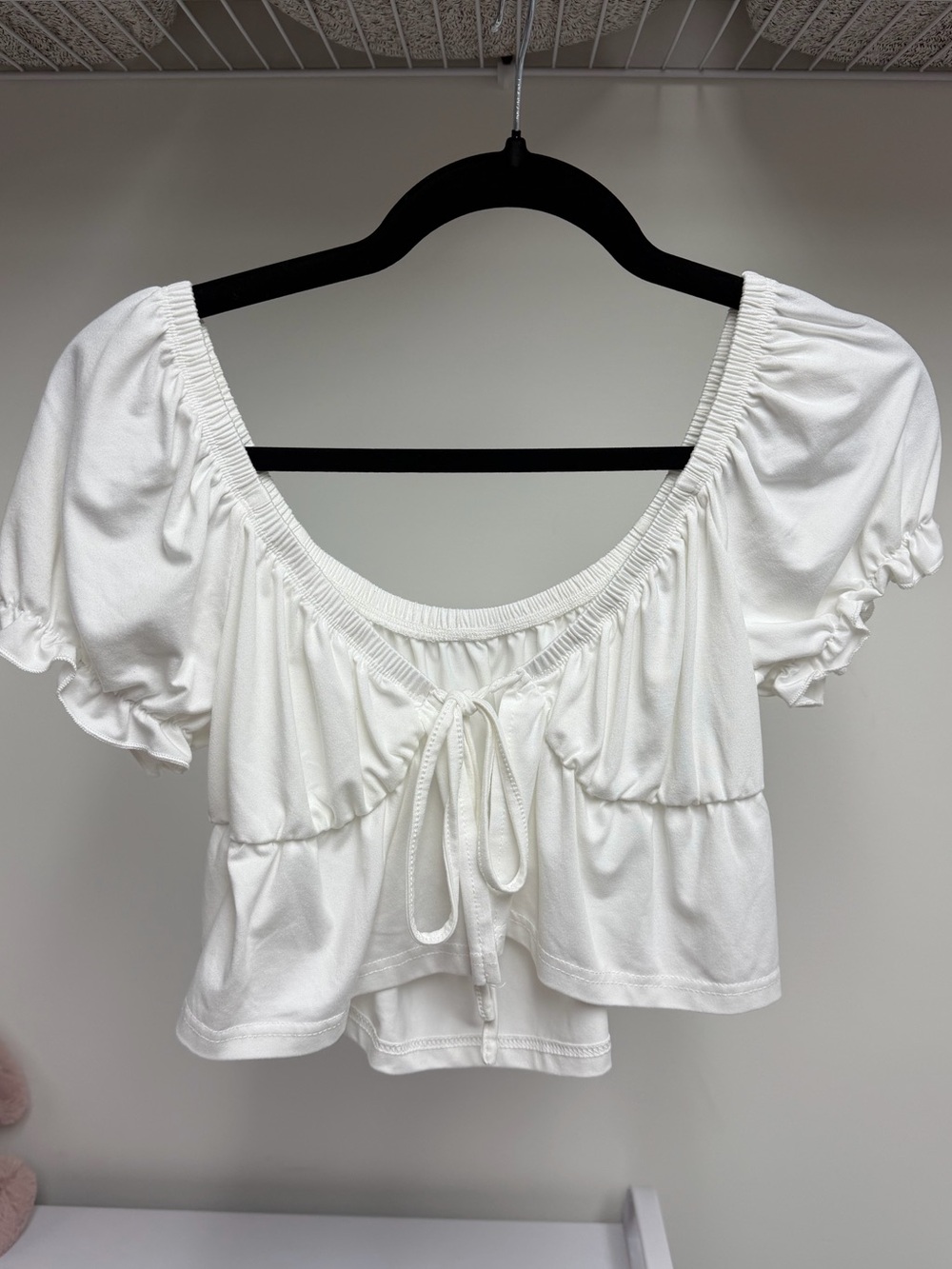 White tie front top